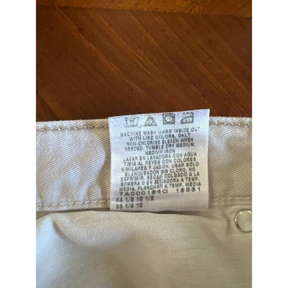 Riders by Lee Vintage Beige Twill Jeans Shorts Size 12 High Waist - Picture 4 of 8